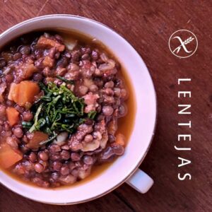 guiso-de-lentejas-porción guiso de lentejas